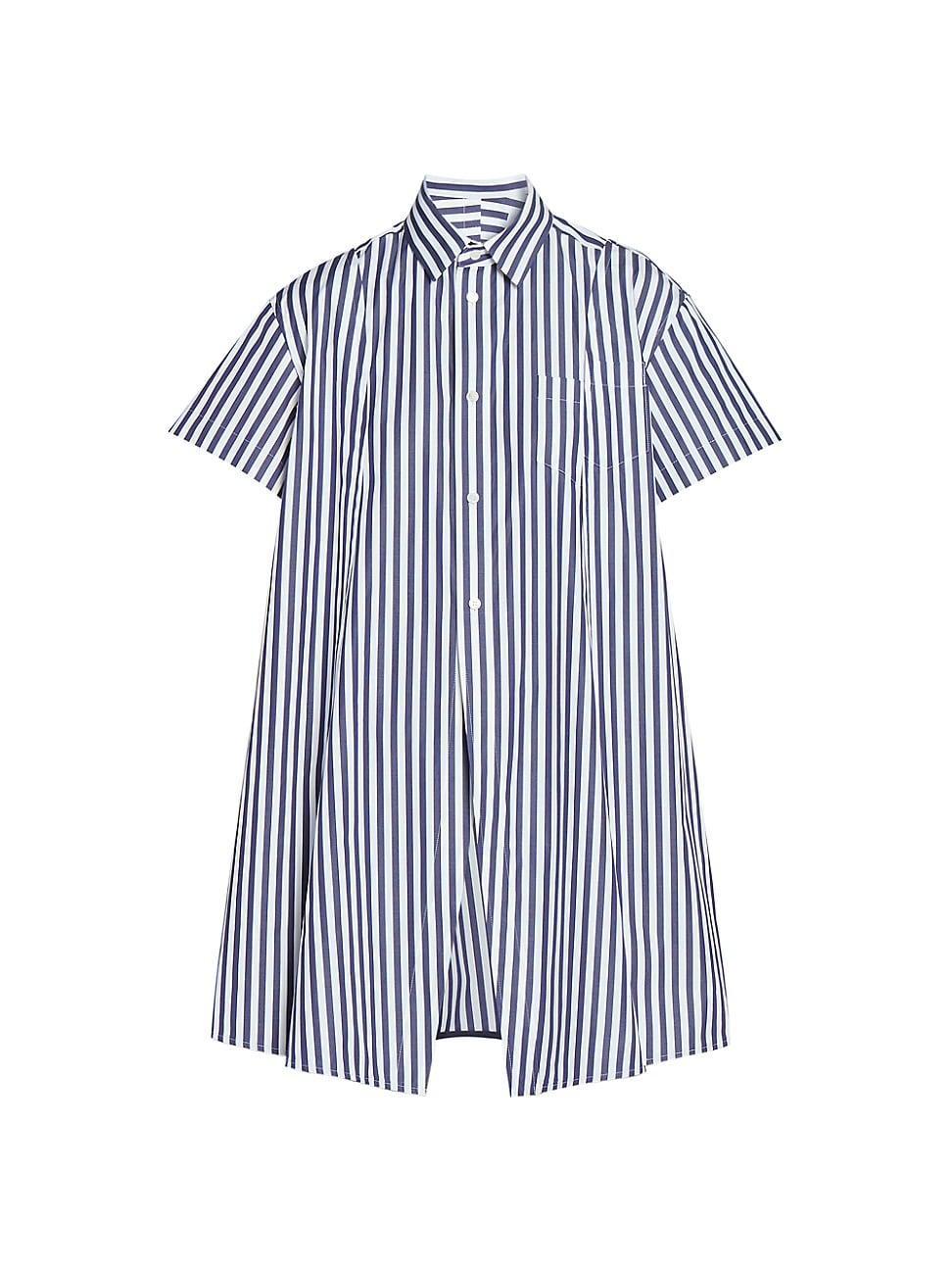 Womens Striped Cotton Poplin Shirt Product Image