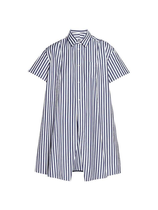 Womens Striped Cotton Poplin Shirt Product Image