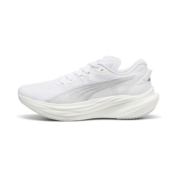 PUMA Deviate NITROâ¢ 3 Men's Running Shoes in White/Feather Grey/Silver Product Image