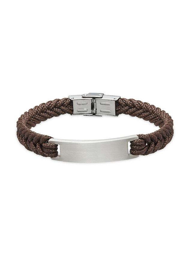 Mens Braided ID Bracelet Product Image