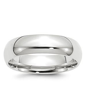 Bloomingdales Mens 6mm Comfort Fit Band Ring in 14K White Gold - 100% Exclusive Product Image