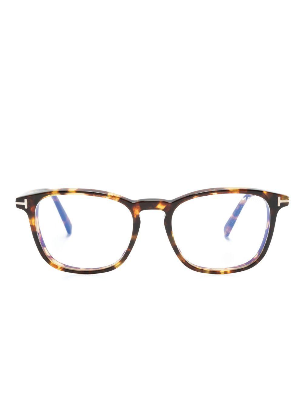 TOM FORD Tortoiseshell Square-frame Glasses In Brown product image