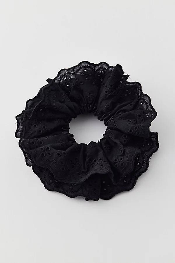 Eyelet Ruffle Scrunchie Womens at Urban Outfitters Product Image