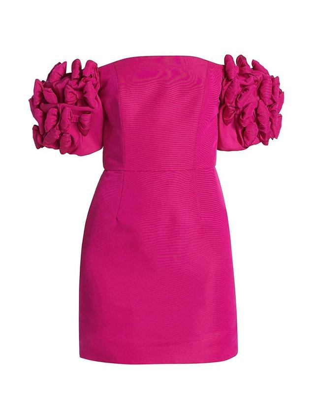 Womens Olivia Bow-Sleeve Silk Minidress Product Image