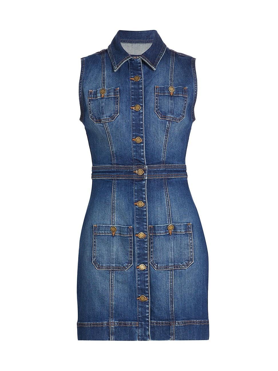 Juliet Denim Mini Dress Product Image