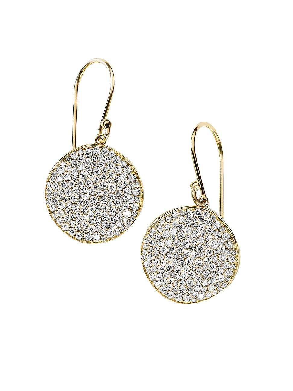 Ippolita Stardust Medium Pav Diamond Disc Drop Earrings Product Image