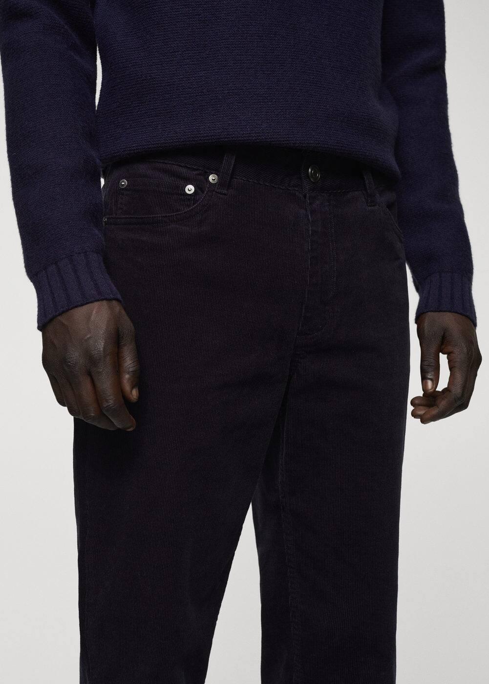 Mango Mens Micro-Corduroy Slim-Fit Pants Product Image