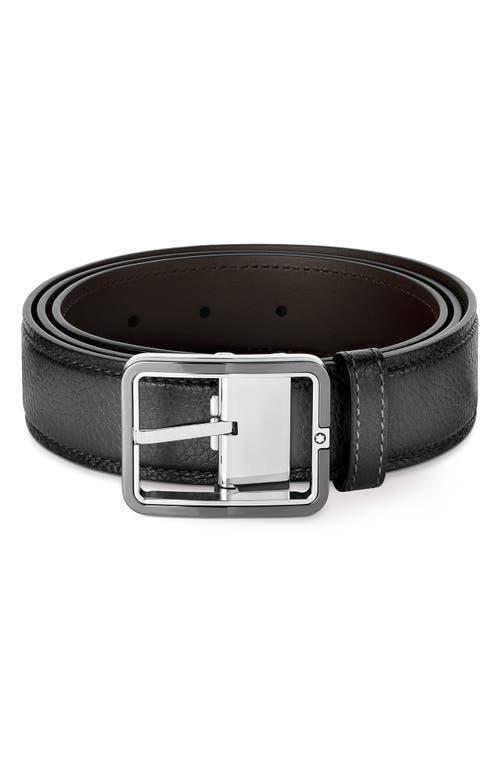 Men's Rectangle-Buckle Reversible Leather Belt, 35mm Product Image