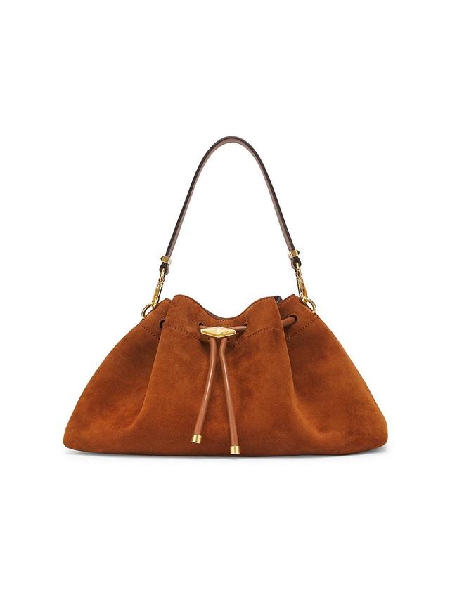 Womens Cinch Suede Bucket Bag Product Image