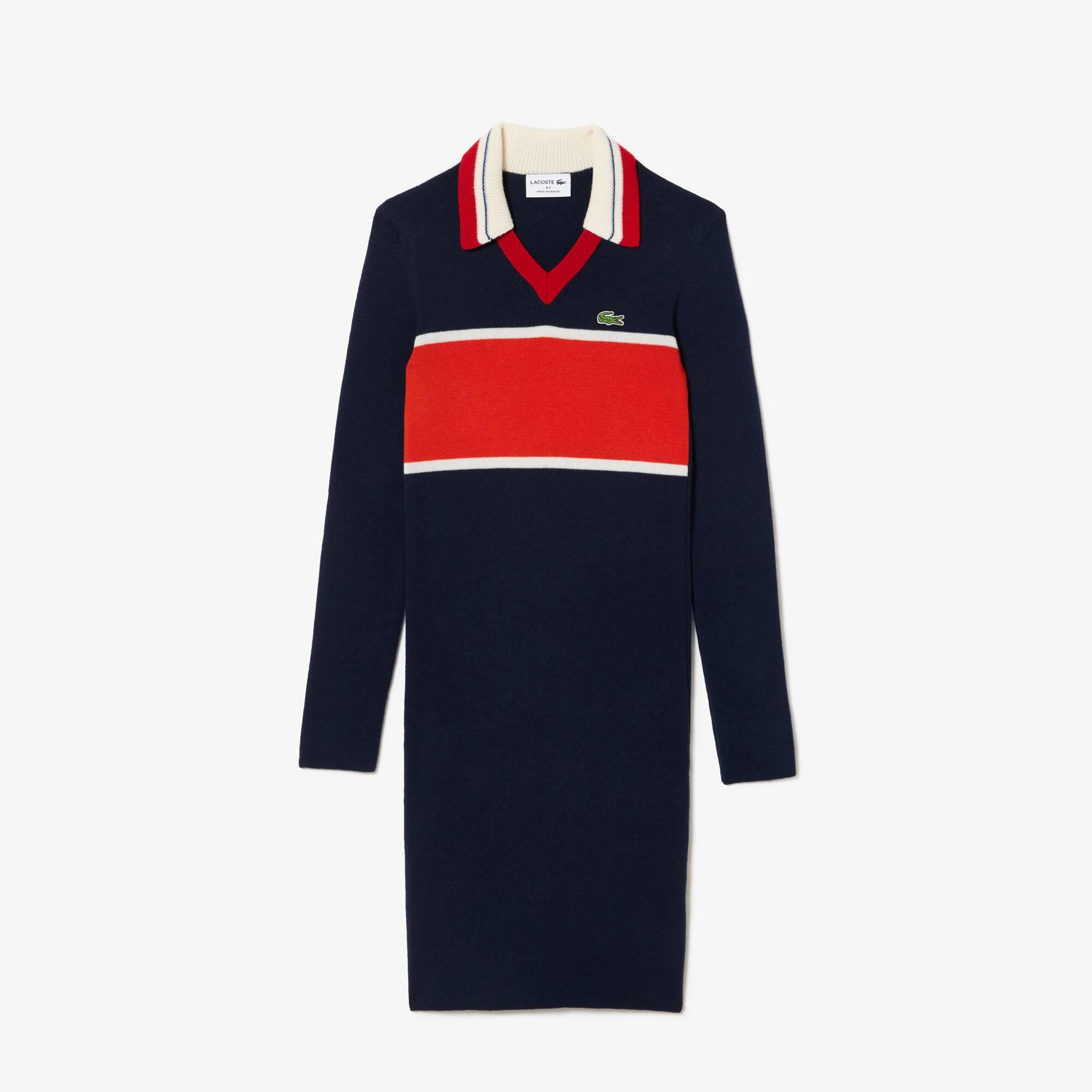 French Made Contrast Polo Dress Product Image