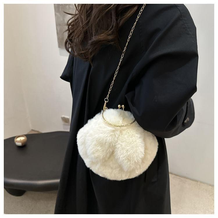 Chain Strap Rabbit Ear Fluffy Crossbody Bag Product Image