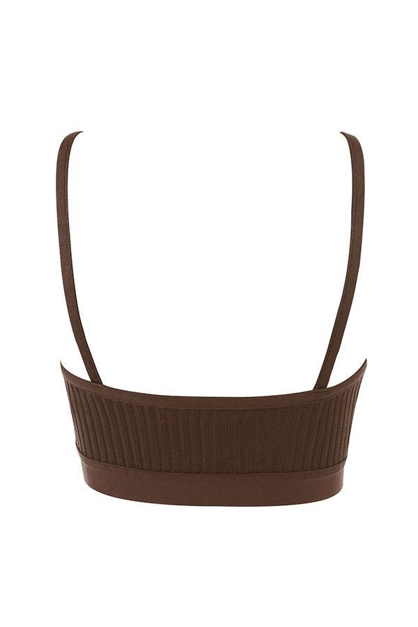 Evie Chocolate Bandage Bralette Product Image