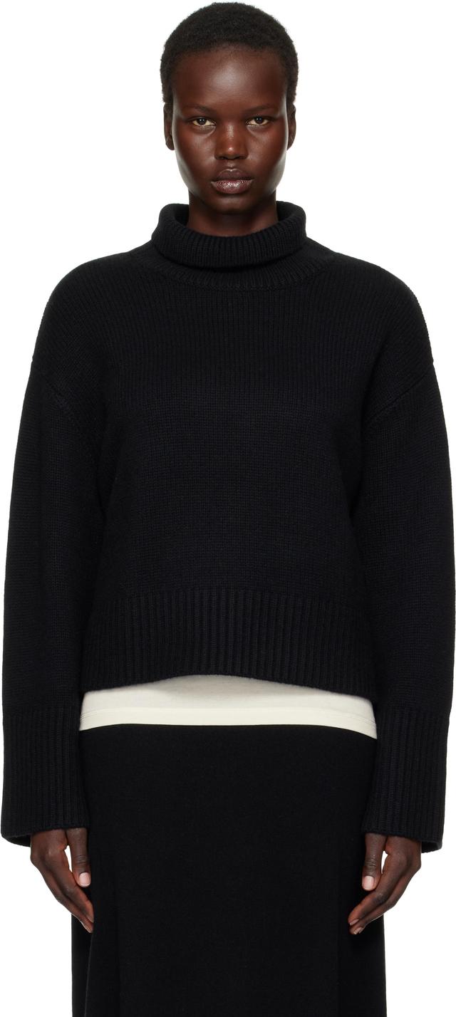 Black Fleur Turtleneck Product Image