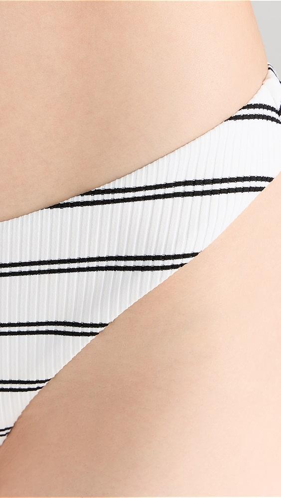 Madewell Carp Bikini Bottoms in Stripe Rib | Shopbop Product Image