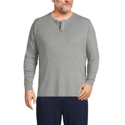 Men's Knit Rib Pajama Henley T-Shirt Product Image