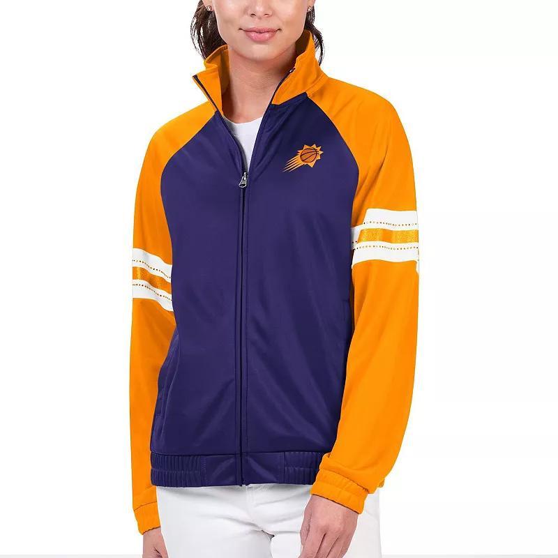 Womens G-III 4Her by Carl Banks Purple Phoenix Suns Main Player Raglan Rhinestone Full-Zip Track Jacket Product Image