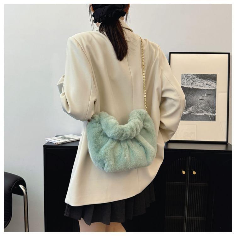 Fluffy Chain Strap Crossbody Bag Product Image