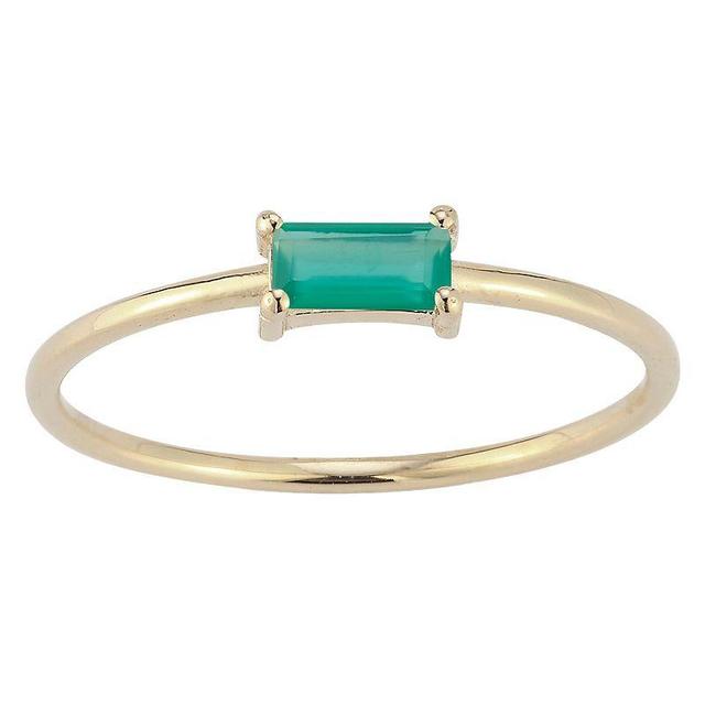 LUMINOR GOLD 14k Gold Green Onyx Ring, Womens Product Image