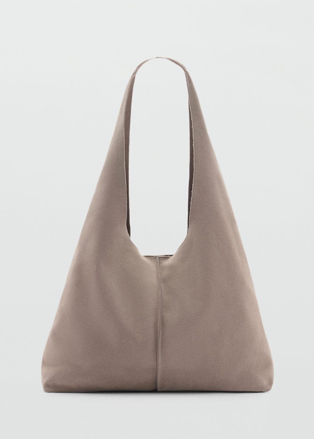 MANGO - Leather shopper bag - One size - Women Product Image