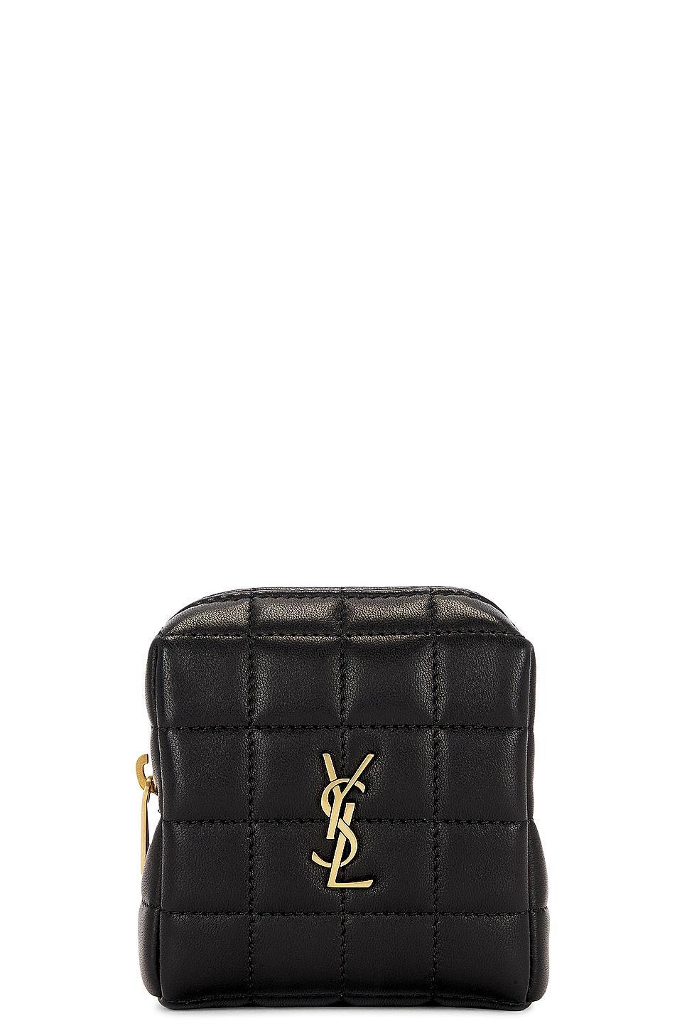 Saint Laurent Mini Square Pouch Black.. Product Image