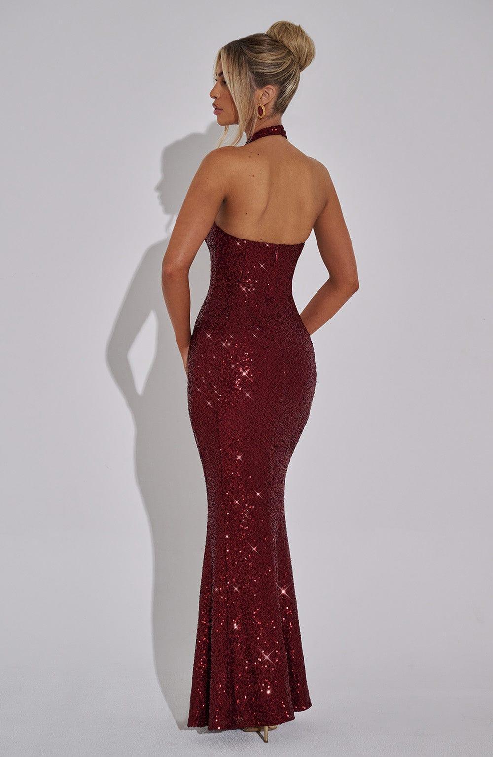 Odette Maxi Dress - Wine Product Image