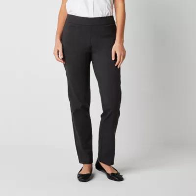 Liz Claiborne Lisa Womens Mid Rise Straight Pull-On Pants Product Image