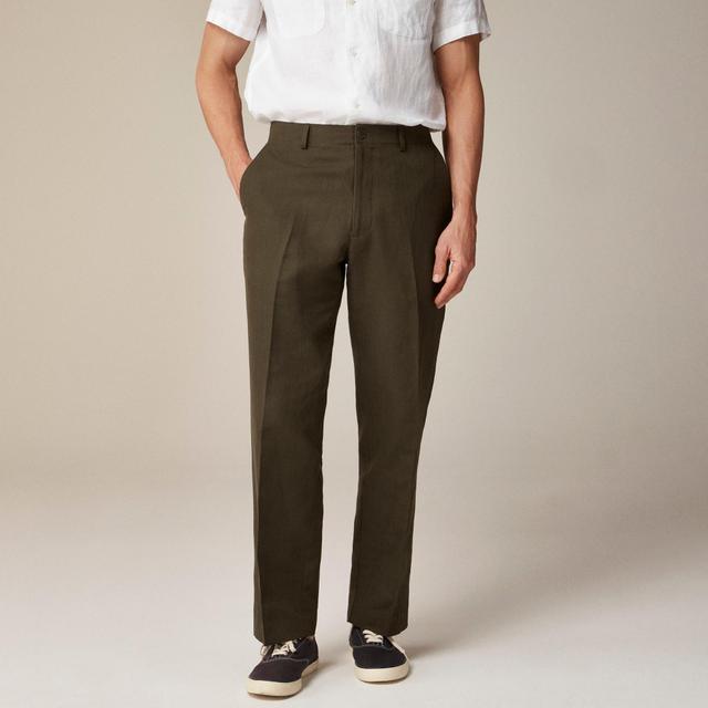 Kenmare Relaxed-fit suit pant in cotton-linen blend herringbone Product Image