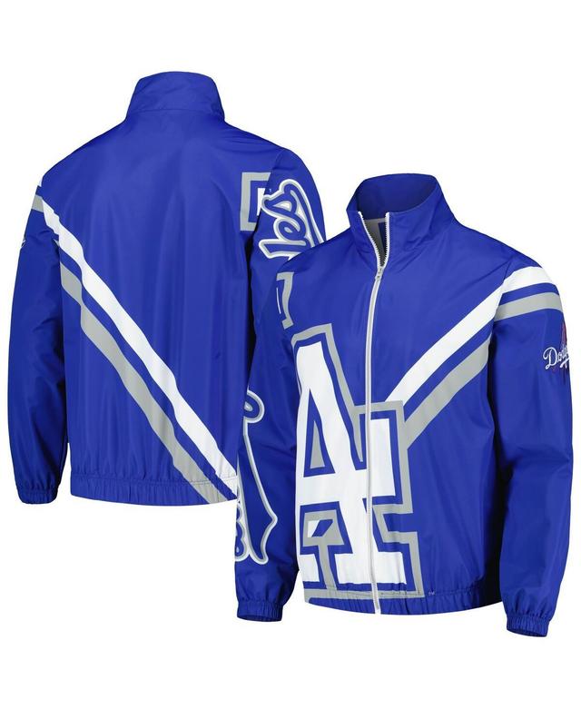 Mens Mitchell & Ness Royal Los Angeles Dodgers Exploded Logo Warm Up Full-Zip Jacket Product Image