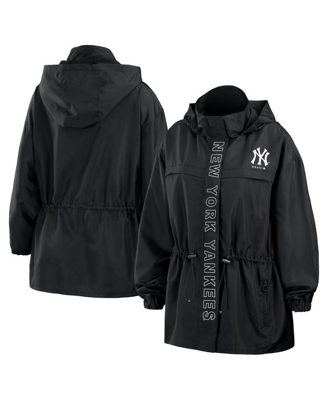 Wear by Erin Andrews Womens Black New York Yankees Full-Zip Windbreaker Hoodie Jacket Product Image