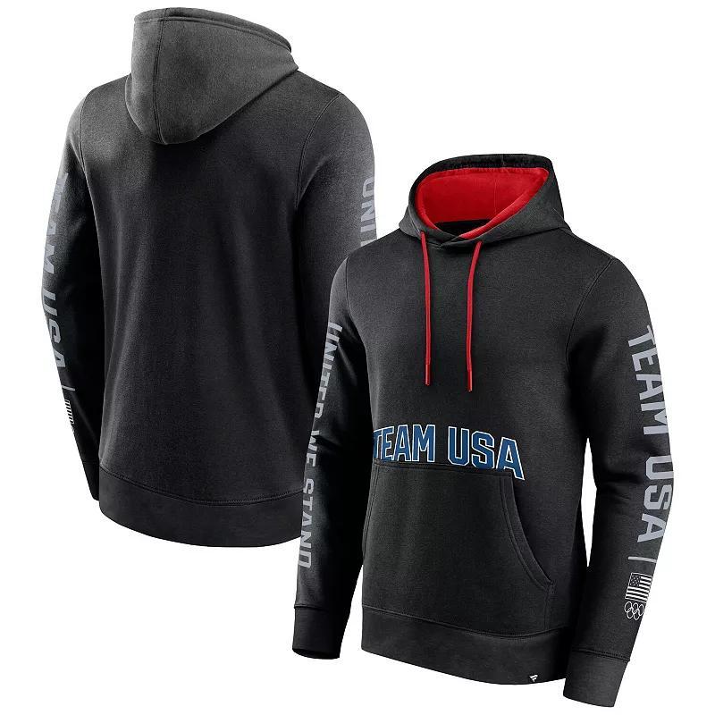 Fanatics Mens Black Team Usa Gold Fleece Pullover Hoodie - Black Product Image