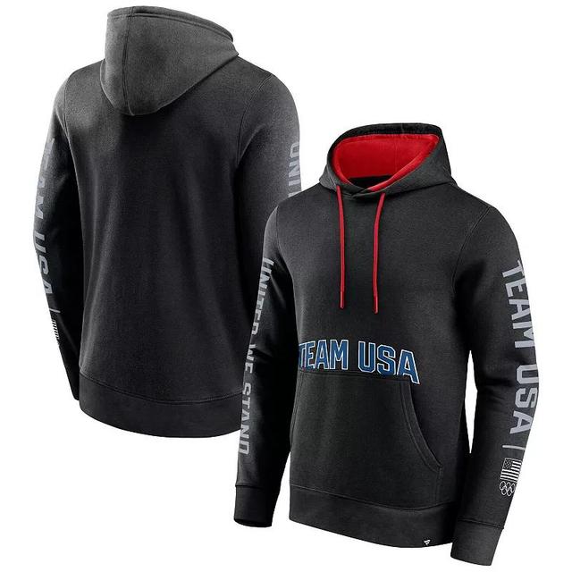 Mens Fanatics Branded Black Team USA Gold Fleece Pullover Hoodie Product Image