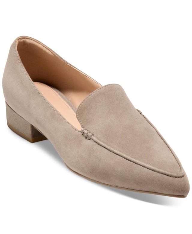 Cole Haan Womens Valantina Pointed Toe Block Heel Loafers Product Image