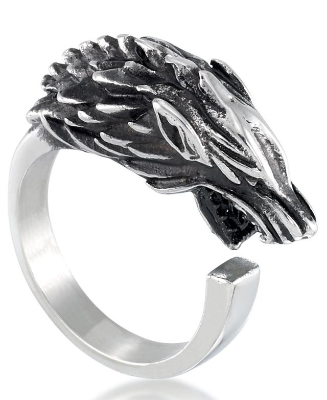 Andrew Charles by Andy Hilfiger Mens Wolf Ring Stainless Steel Product Image