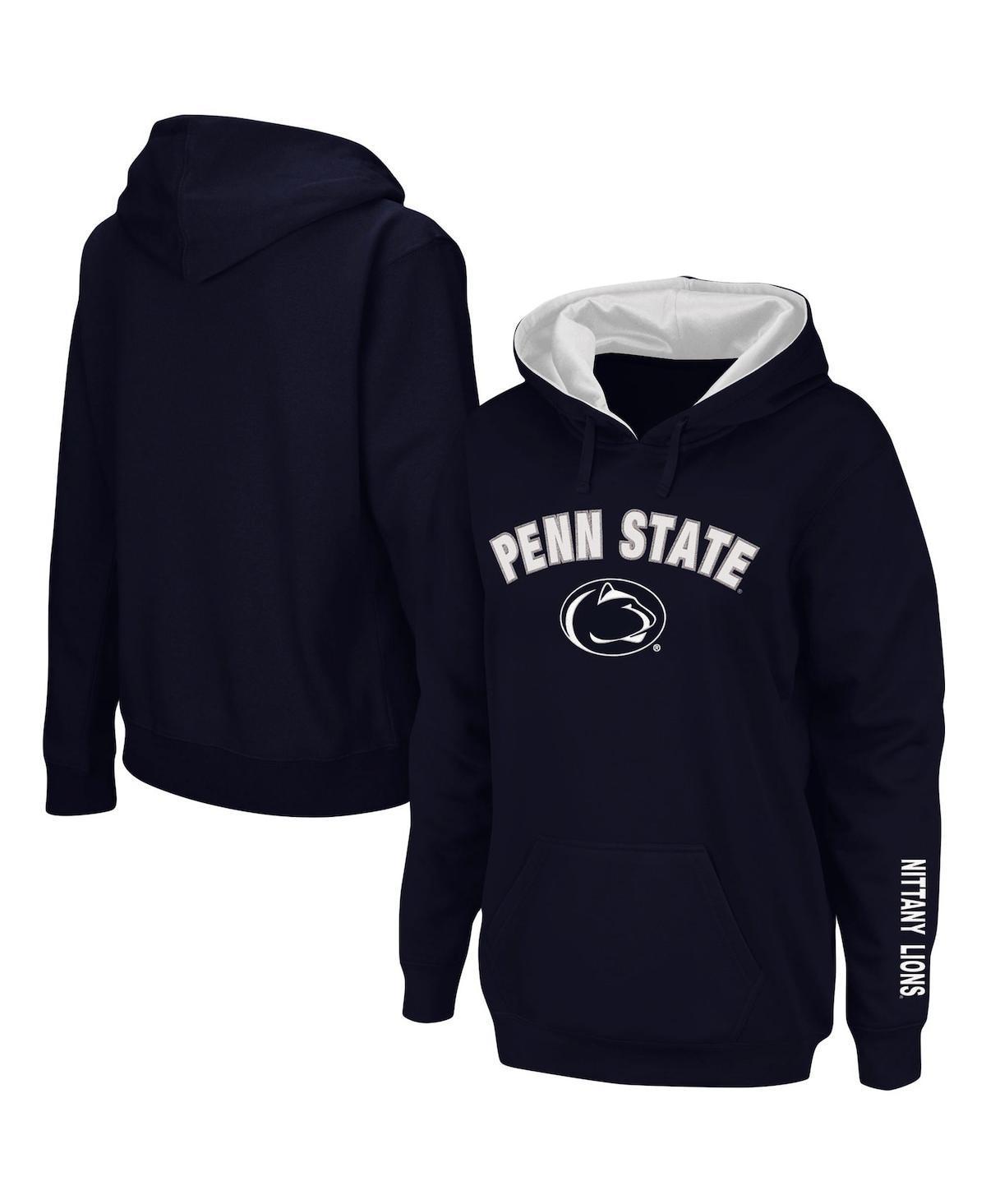 Womens Penn State Nittany Lions Arch & Logo 1 Pullover Hoodie Blue Product Image