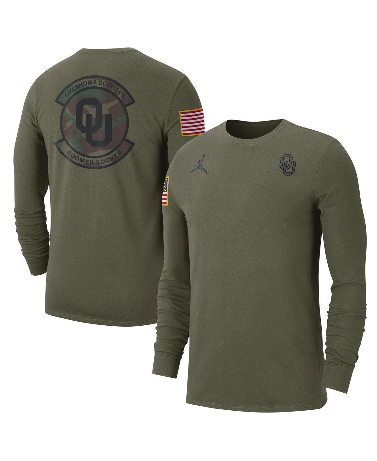 Mens Jordan Olive Oklahoma Sooners Military-Inspired Pack Long Sleeve T-shirt Product Image