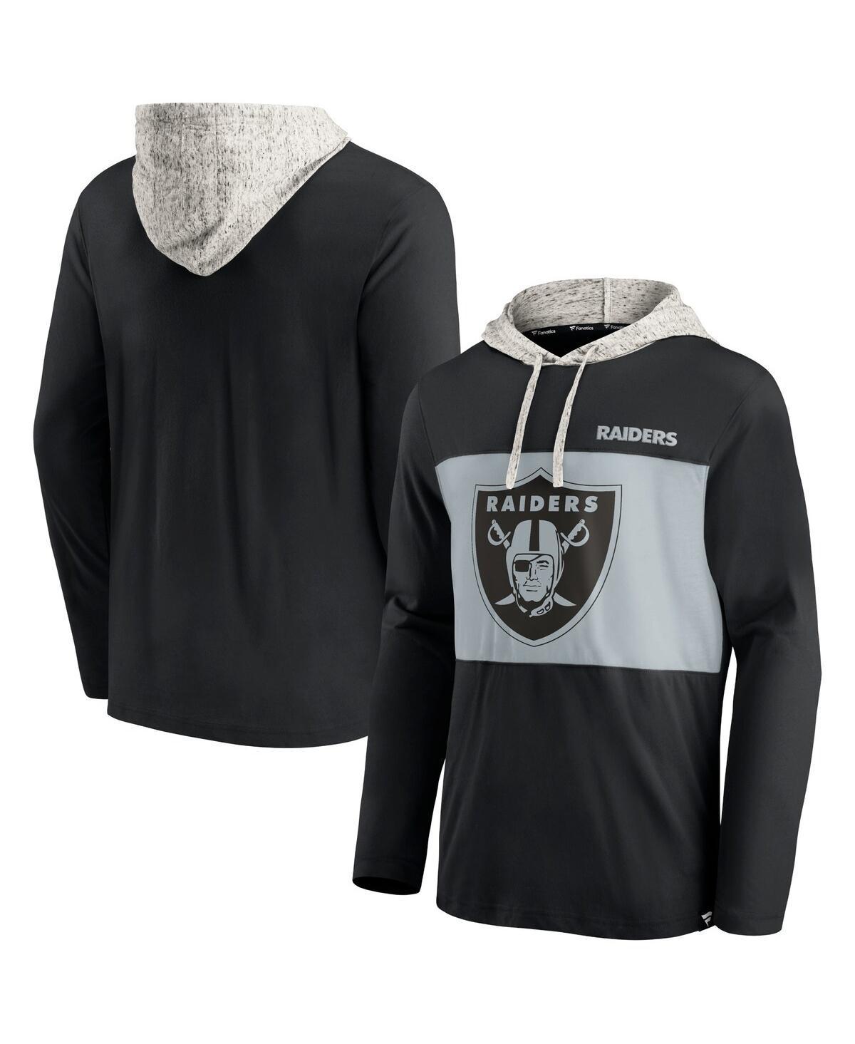 Mens Fanatics Branded Black Las Vegas Raiders Long Sleeve Hoodie T-Shirt Product Image