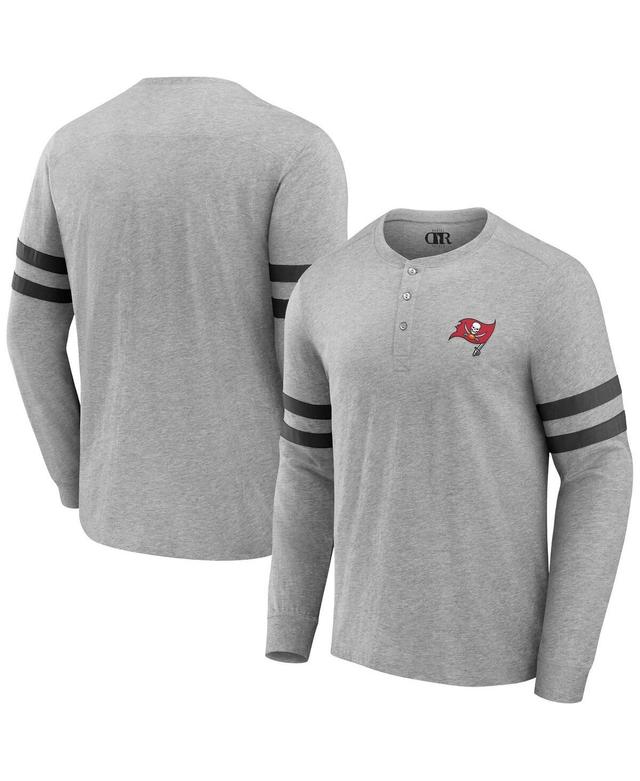 Mens Nfl x Darius Rucker Collection by Fanatics Heather Gray Seattle Seahawks Henley Long Sleeve T-shirt Product Image