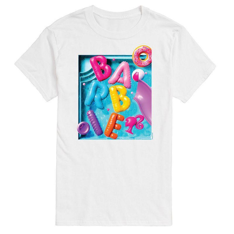 Big & Tall Barbie Dream Summer Pool Floaties Graphic Tee, Mens White Product Image