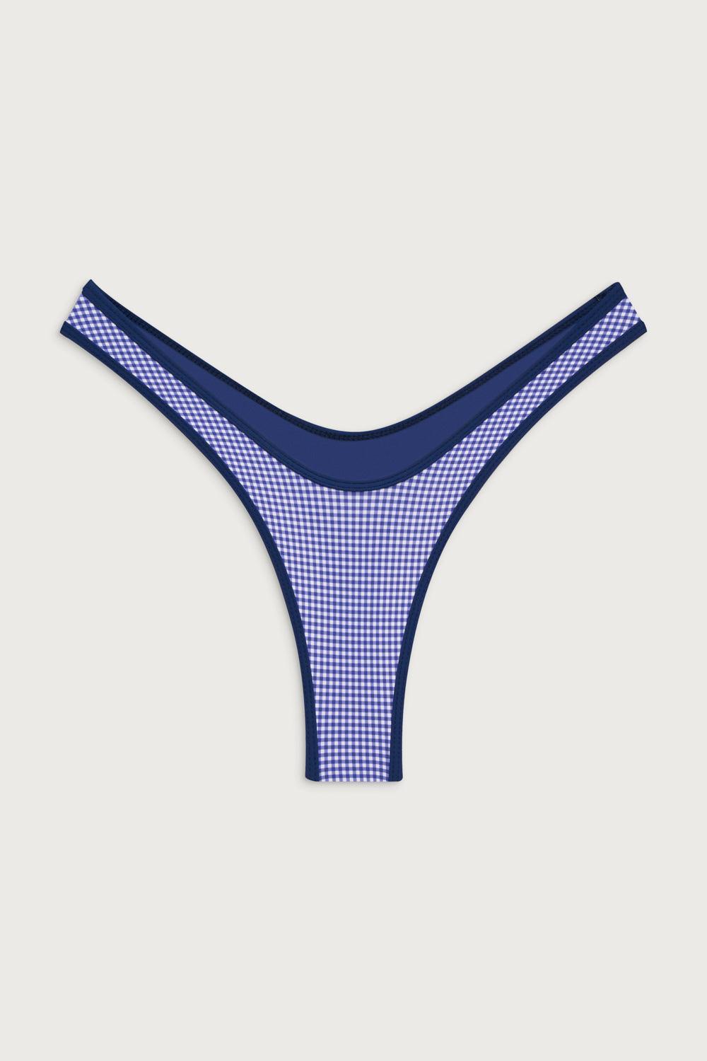 Full Moon Micro Bikini Bottom - Sailor Gingham Product Image