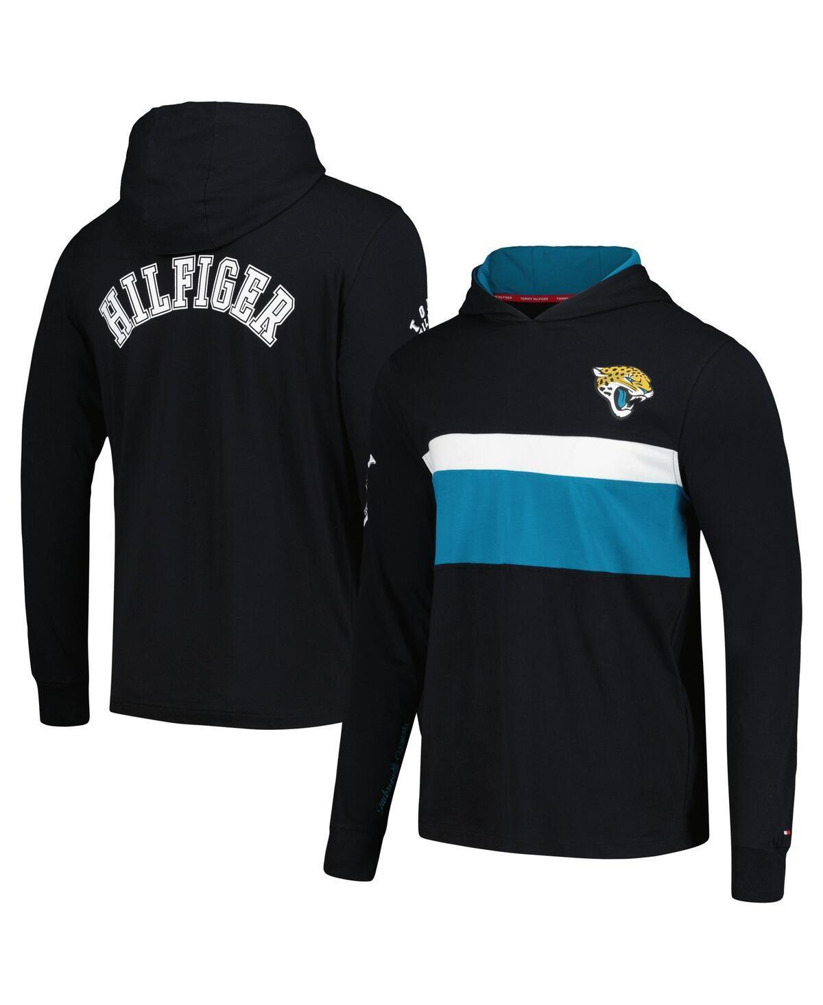 Mens Tommy Hilfiger  Black Jacksonville Jaguars Morgan Long Sleeve Hoodie T-Shirt Product Image