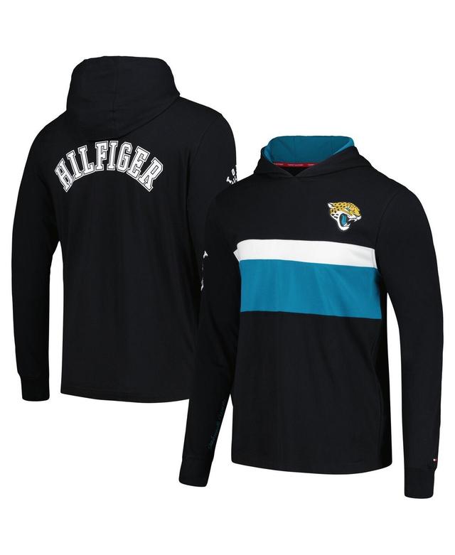 Mens Tommy Hilfiger Black Jacksonville Jaguars Morgan Long Sleeve Hoodie T-shirt Product Image