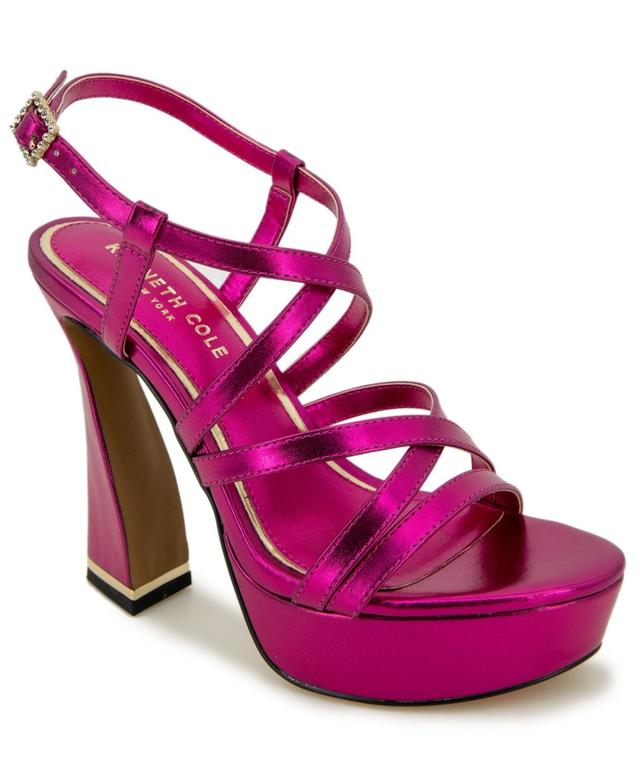 Kenneth Cole Womens Allen Strappy High Heel Platform Sandals Product Image