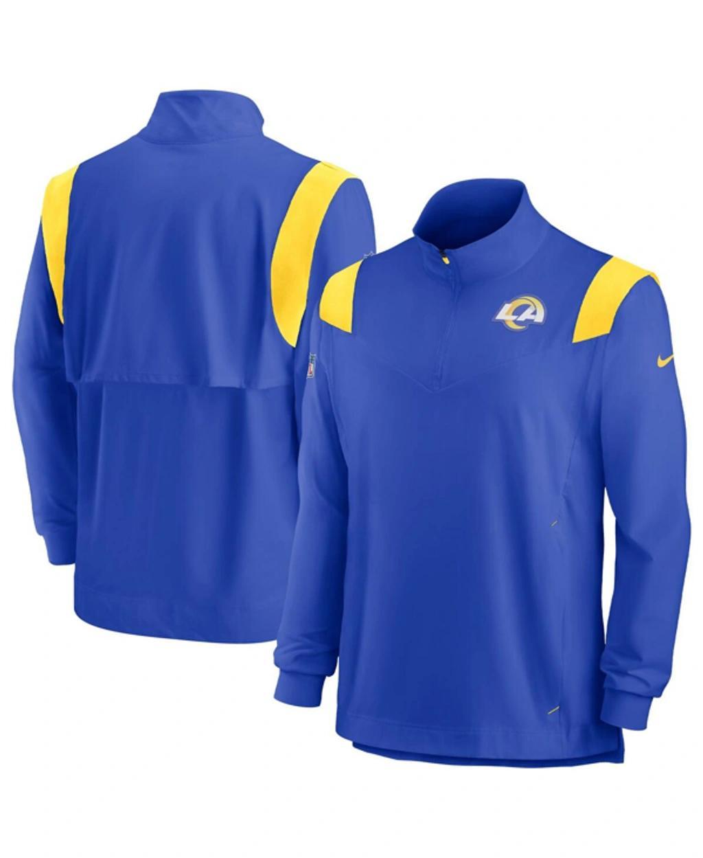 NIKE Men's Repel Coach (nfl Los Angeles Rams) 1/4-zip Jacket In Blue Product Image