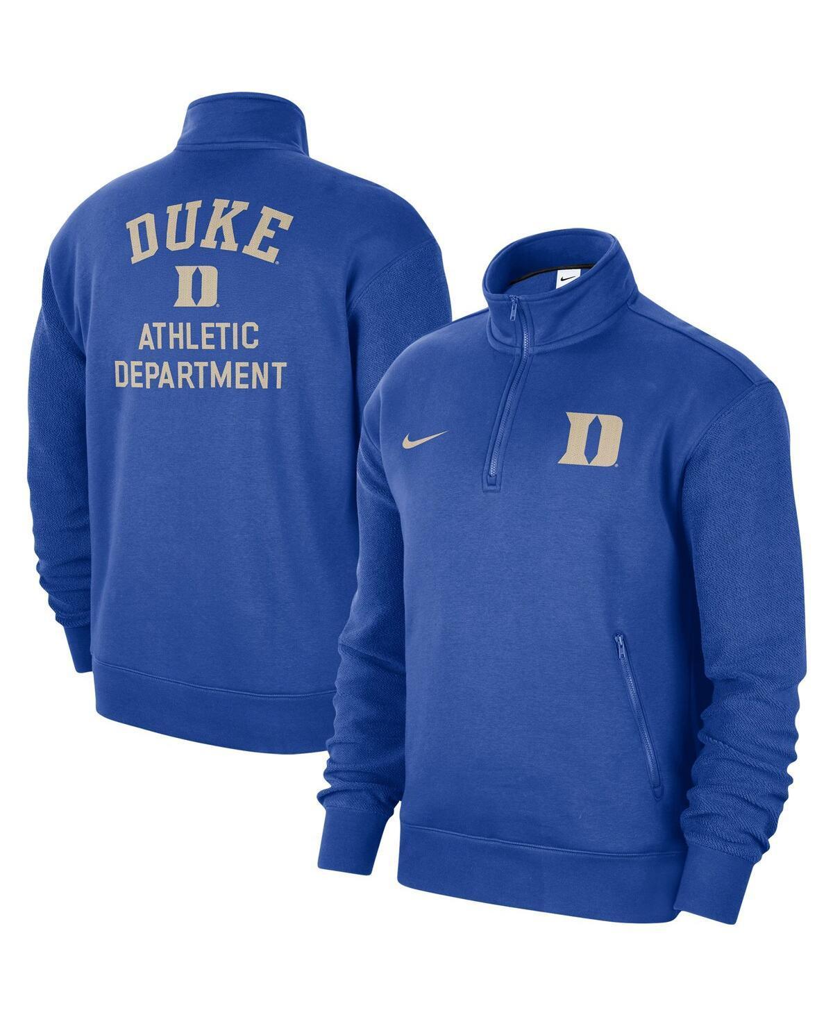 Mens Nike Royal Duke Devils Campus Athletic Department Quarter-Zip Sweatshirt Product Image