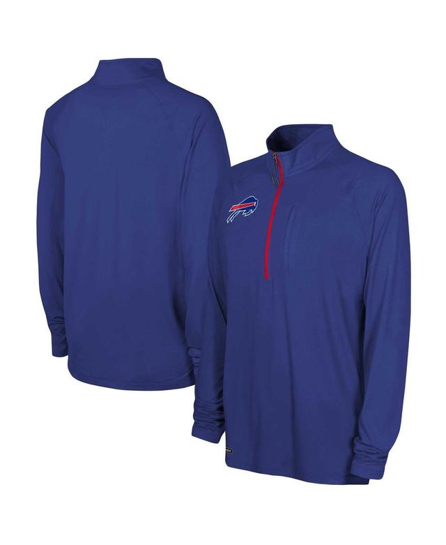 Men's Navy New England Patriots Combine Authentic Raglan Quarter-Zip Top Product Image