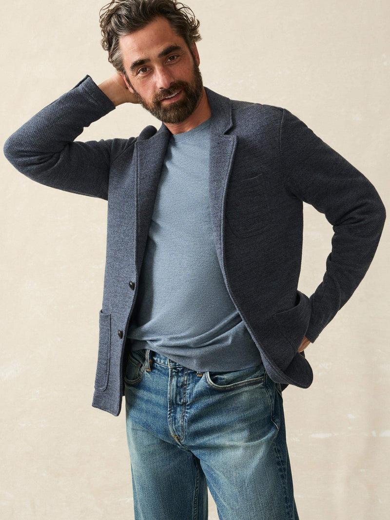 Inlet Knit Blazer - Deep Navy Melange Product Image