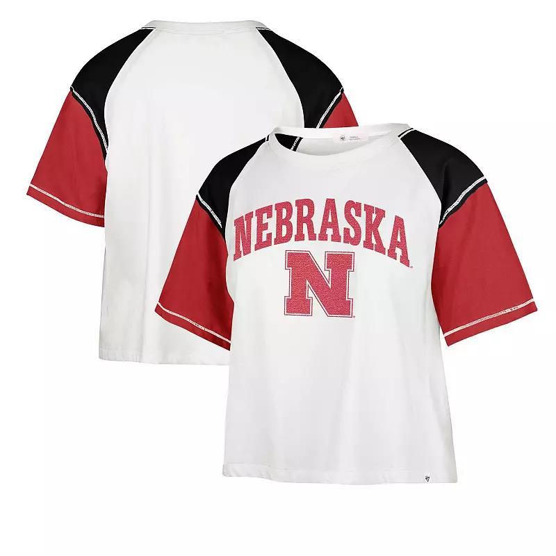 Womens 47 Nebraska Huskers Serenity Gia Cropped T-Shirt Product Image