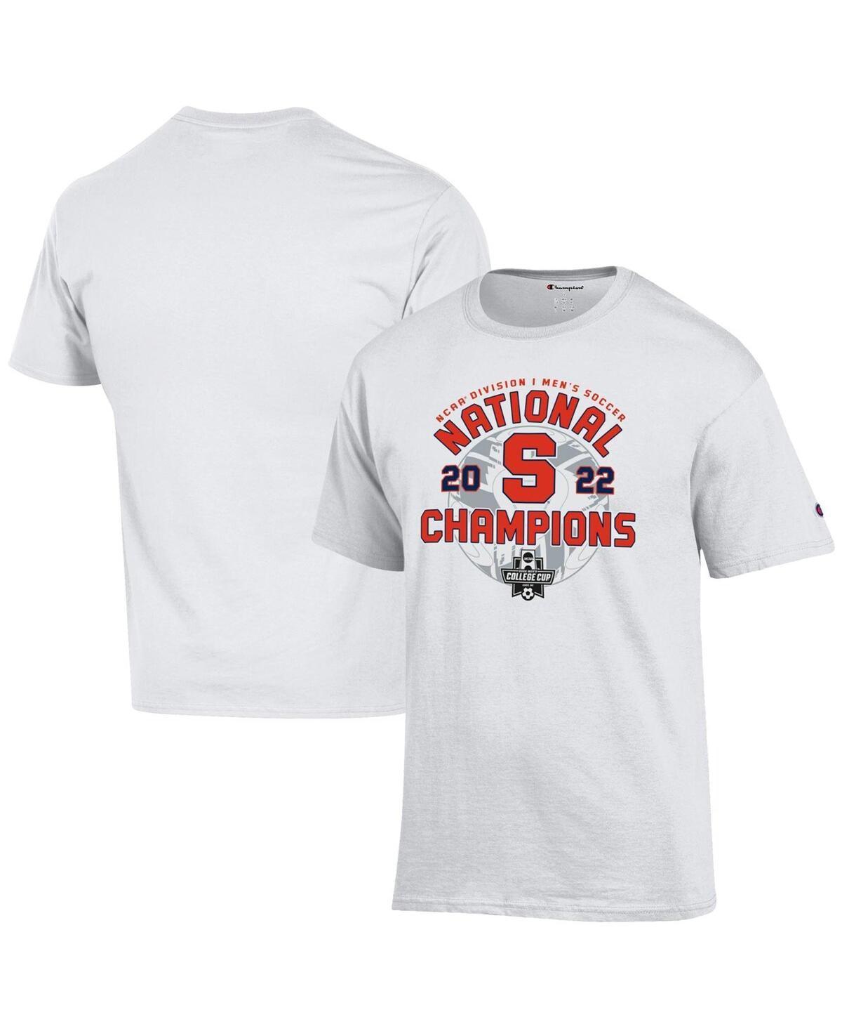 Mens Champions White Syracuse Orange 2022 Ncaa Mens Soccer National Champions Locker Room T-shirt Product Image