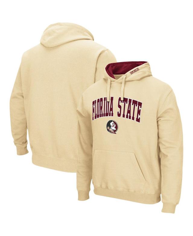 Mens Colosseum Gold Florida State Seminoles Arch and Logo 3.0 Pullover Hoodie Product Image