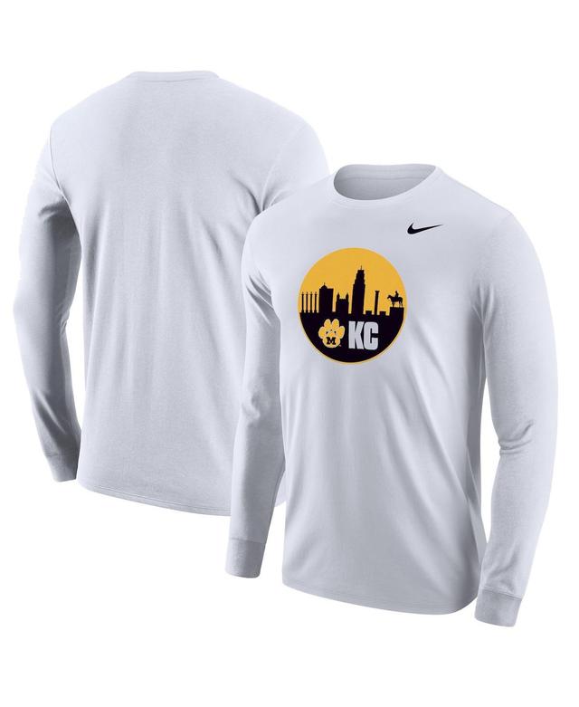 Mens Nike White Missouri Tigers Mizzou Kansas City Long Sleeve Shooting T-shirt Product Image